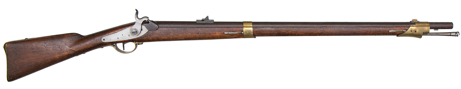 16-lødige marinemuskett Modell 1843 forandret til tappgevær etter 1858.